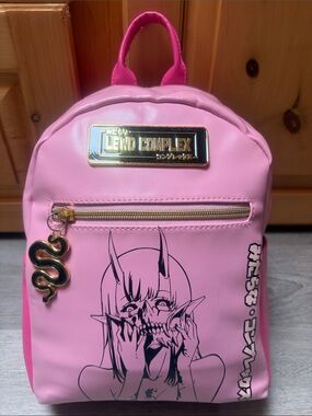 Pink Anime Graphic Mini Backpack
